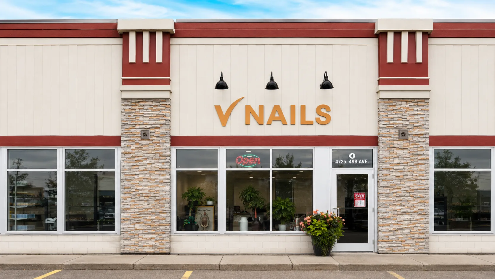 Service stations inside V Nails Lacombe
